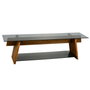 Hanah Home Soporte de TV en Nogal y Negro
